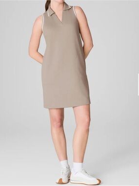 SPANX AirPique Polo Tank Dress Women's Ashwood Size Small NWT